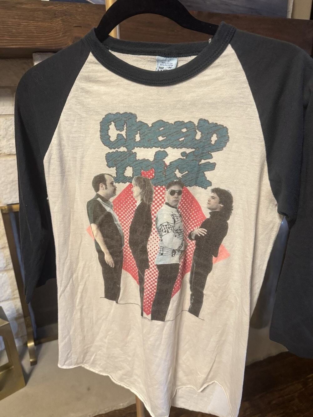 The Knits Vintage 1982 Cheap Trick One On One Tour Men's Raglan Graphic Tee M